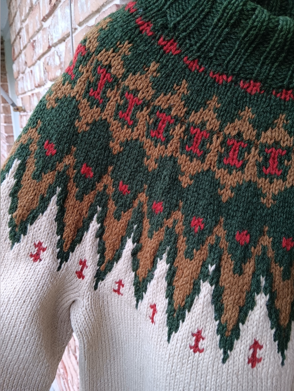 Danish Handknit Fair Isle Wool Sweater - Picture 6 of 8